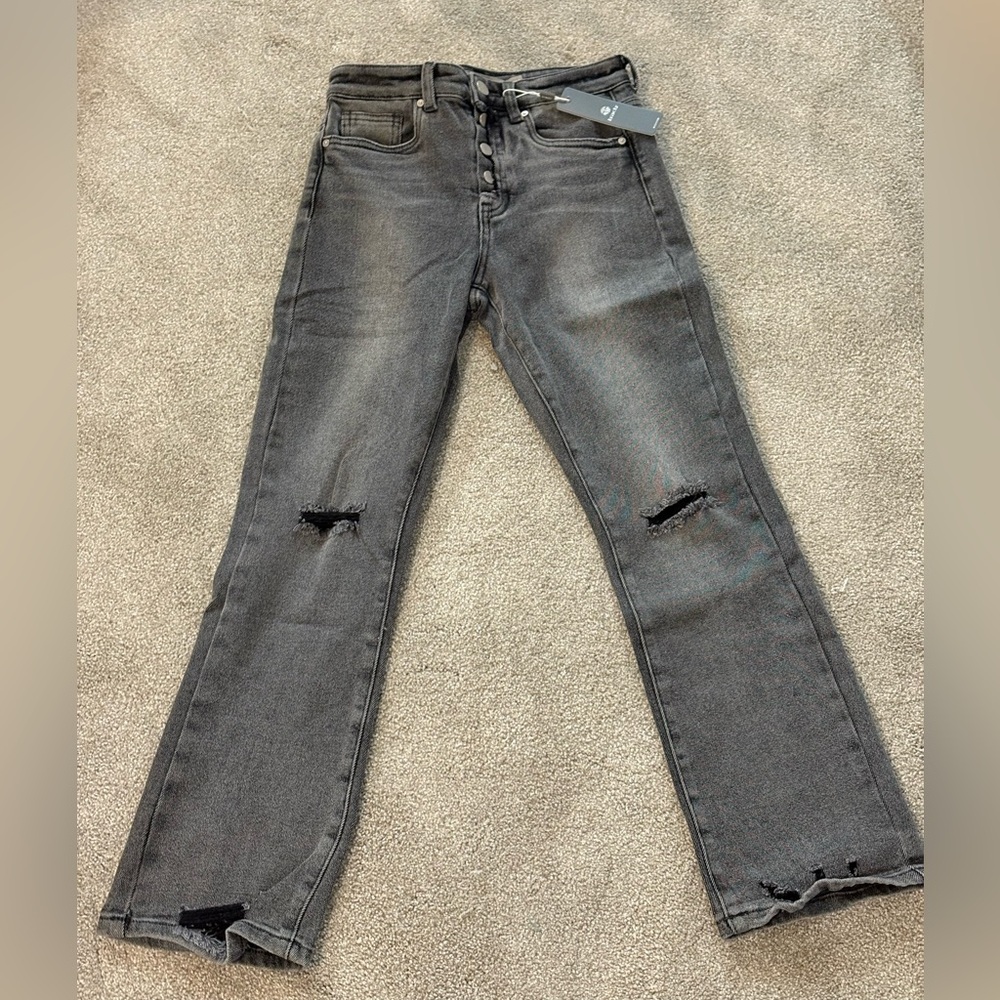 Tractr Distressed Black High-Waisted Jeans// Size 25/0